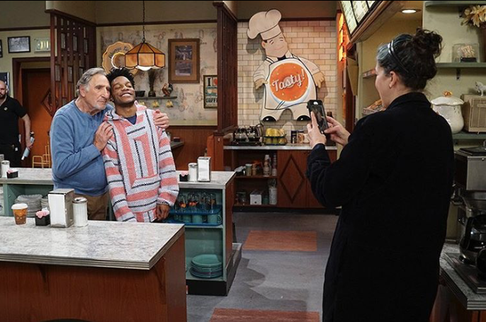 <p>Nothin but love –@jermainefowler #juddhirsch #superiordonuts @superiordonuts @cbstv<br> (Photo: YahooTV via Instagram) </p>