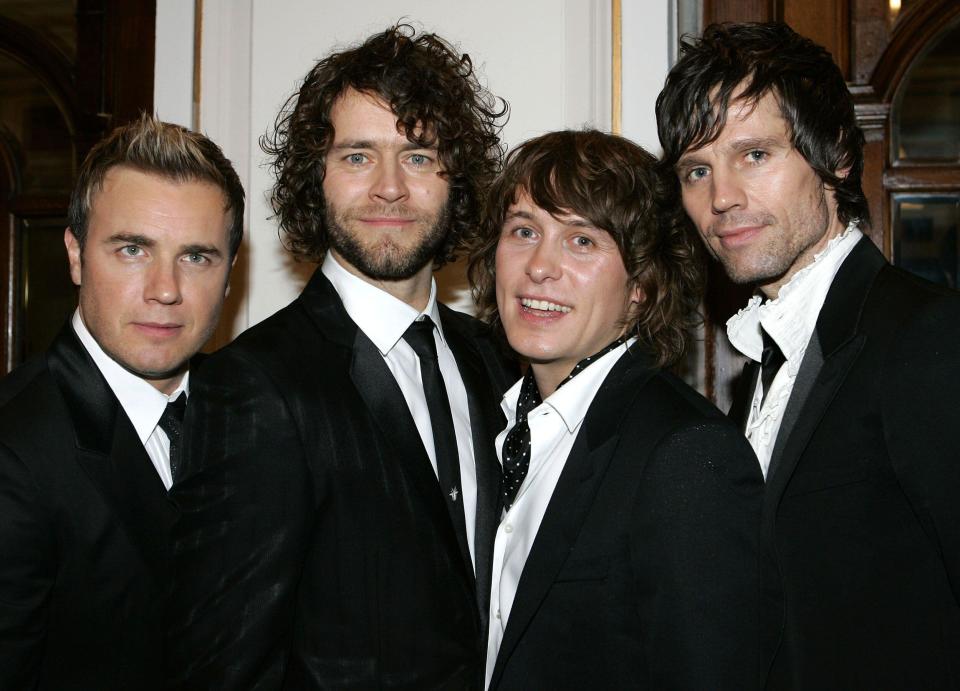 Take That, (from left) Gary Barlow, Howard Donald, Mark Owen and Jason Orange, arrive at The Royal Variety Performance in London on December 4, 2006. Anwar Hussein/EMPICS Entertainment