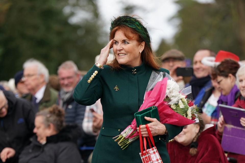 Sarah, Duchess of York attending the Christmas Day morning church service at St Mary Magdalene Church (Joe Giddens/PA) (PA Wire)