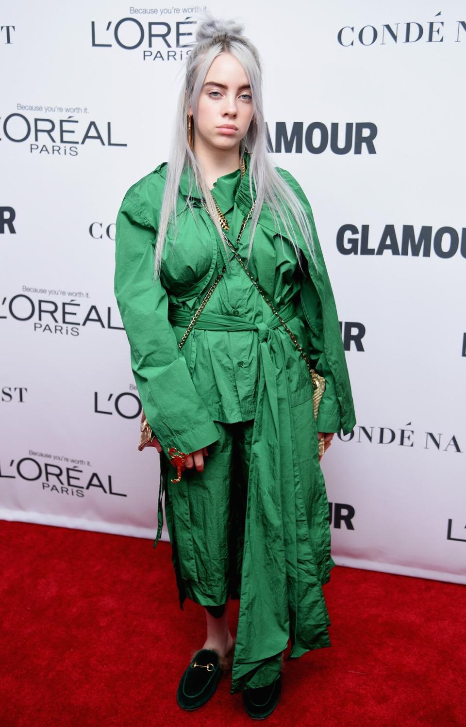 Billie Eilish attends Glamour's 2017 Women of The Year Awards at Kings Theatre on November 13, 2017 in Brooklyn, New York
