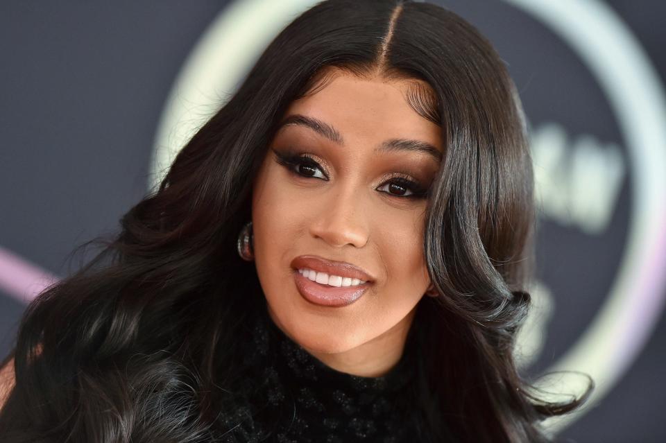 Cardi B attends the 2021 American Music Awards Red Carpet Roll-Out with host Cardi B at L.A. LIVE on November 19, 2021 in Los Angeles, California.