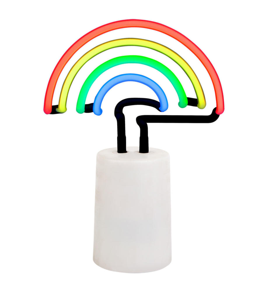 <p>Rainbow Neon Light, $26, <a rel="nofollow noopener" href="https://www.sunnylife.com/collections/lighting-candles/products/rainbow-neon-light-small" target="_blank" data-ylk="slk:sunnylife.com;elm:context_link;itc:0;sec:content-canvas" class="link "><u>sunnylife.com</u></a>. </p>