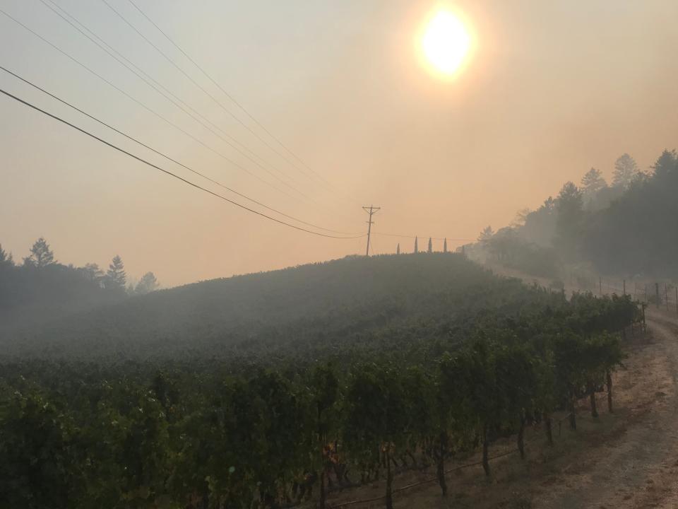 Wineries in Napa and Sonoma counties are threatened by the fast-burning Glass Fire.