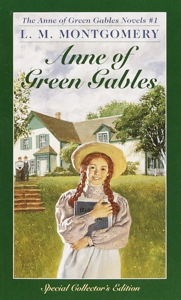 The cover of "Anne of Green Gables" by Lucy Maud Montgomery.