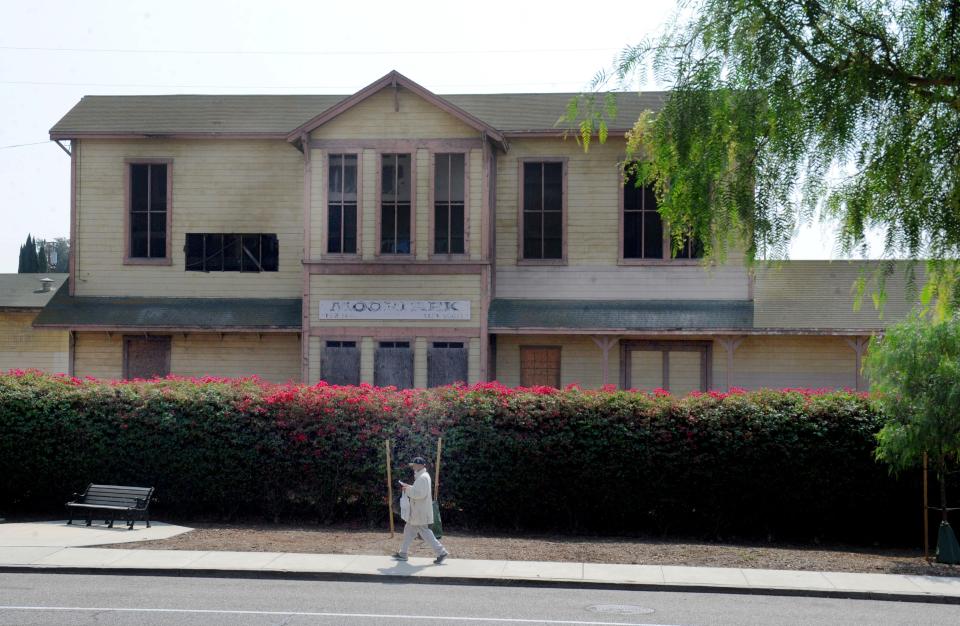 The former train depot on High Street in Moorpark, which was recently demolished, appeared in background shots for the 1980 horror comedy "Motel Hell."