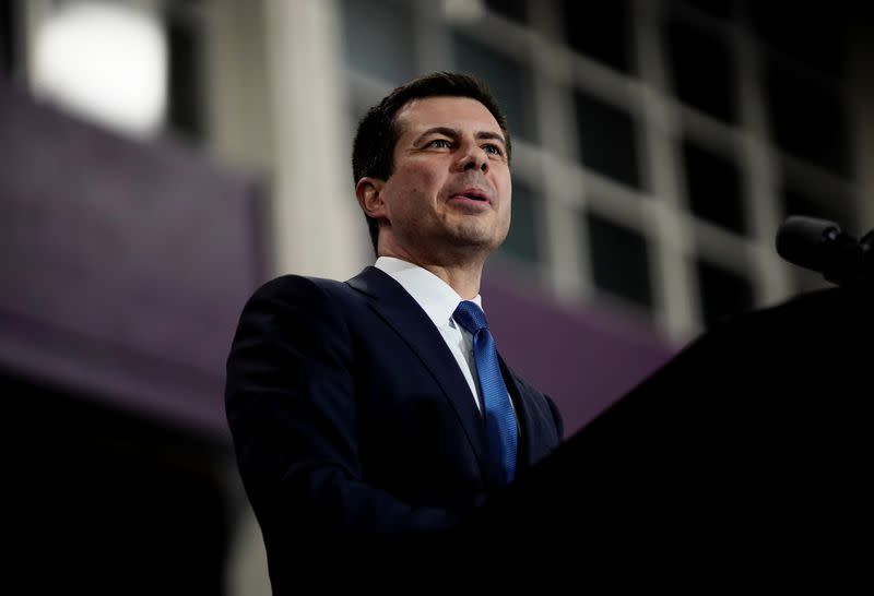 Democratic 2020 U.S. presidential candidate former South Bend, Indiana Mayor Pete Buttigieg attends a campaign event in Raleigh