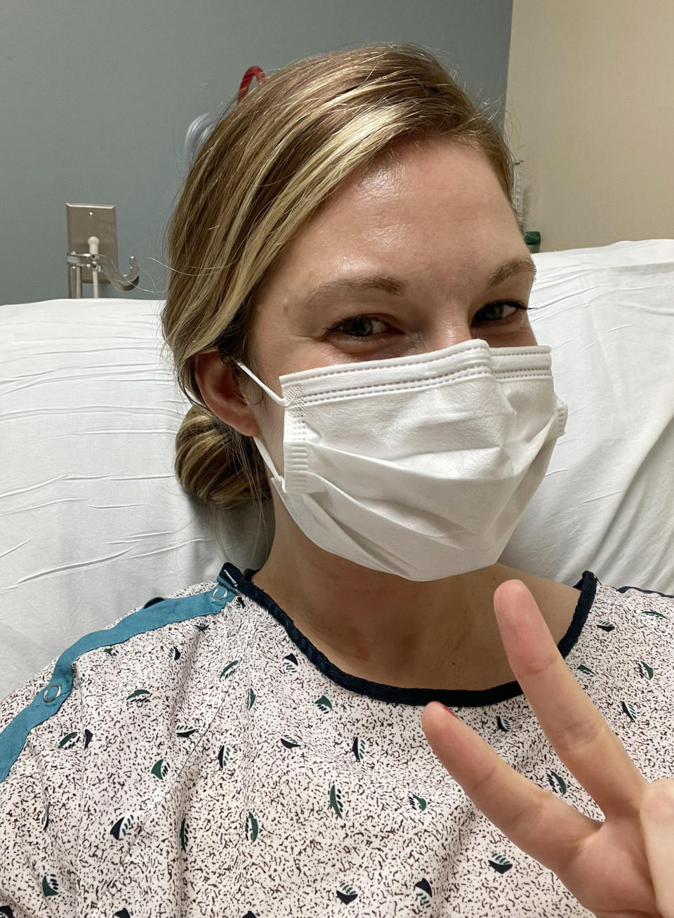 Being the patient in a room where she has performed surgery felt weird to Dr. Jocelyn Fitzgerald. But her experience will change how she talks to her patients about surgery in the future. (Courtesy Jocelyn Fitzgerald)