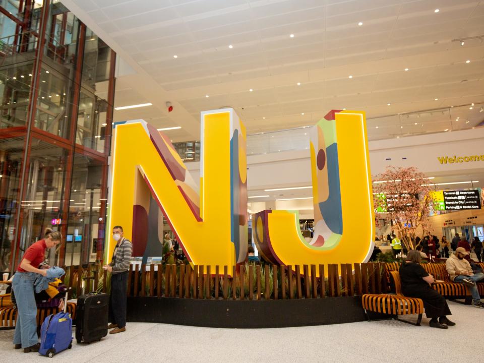 The departure hall at Newark Liberty International Airport's new Terminal A.