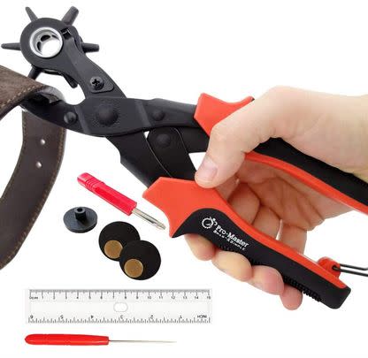 Perfect the fit of your belts and shoes with this leather hole punch
