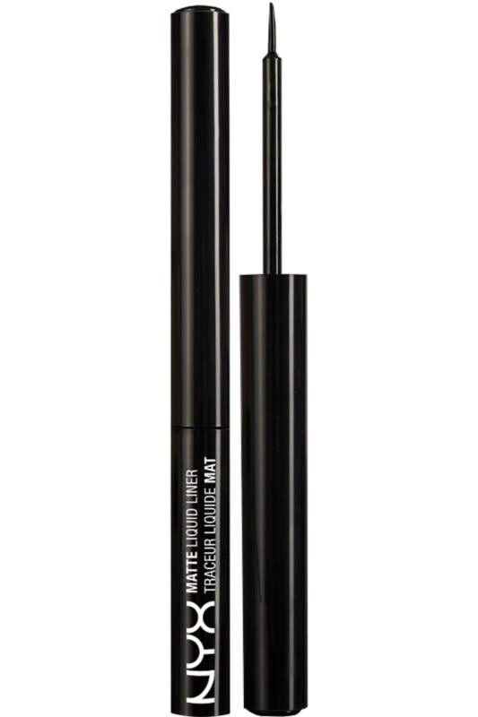 <p>Most eyeliners leave a little sheen, but this one from NYX quickly dries down to a flat, matte black. </p><p><strong>NYX Cosmetics</strong> Matte Liquid Liner, $7.99, <a rel="nofollow noopener" href="http://www.ulta.com/matte-liquid-liner?productId=xlsImpprod12011209" target="_blank" data-ylk="slk:ulta.com;elm:context_link;itc:0;sec:content-canvas" class="link ">ulta.com</a></p>