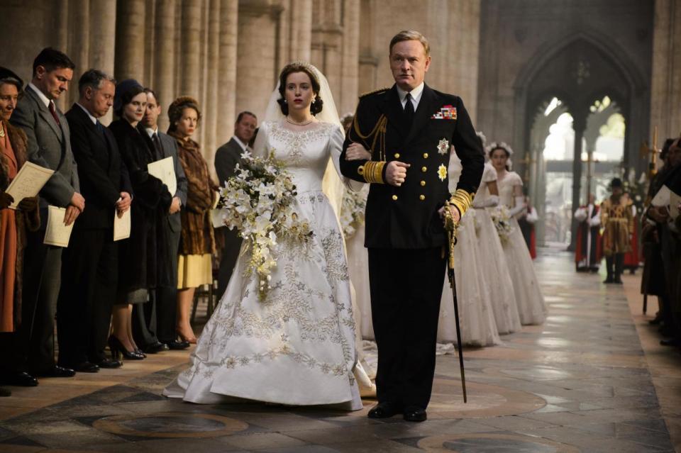 Jared Harris and Claire Foy in 'The Crown'