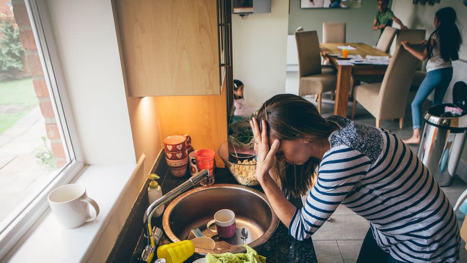 About 20% of mothers reported anxiety and 16% said they had depression, according to a new report. Across families they fared the worst, the study said. - DGLimages/iStockphoto/Getty Images