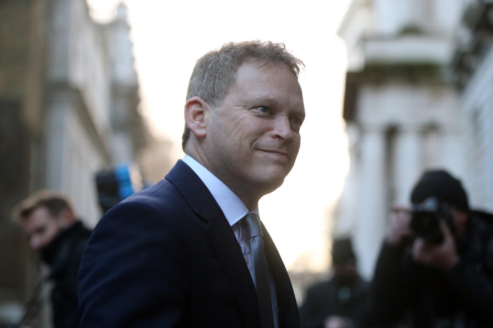 LONDON, UNITED KINGDOM - DECEMBER 15: UK Secretary of State for Transport Grant Shapps  arrives at 10 Downing Street in London, England on December 15, 2020. (Photo by Tayfun Salci/Anadolu Agency via Getty Images)