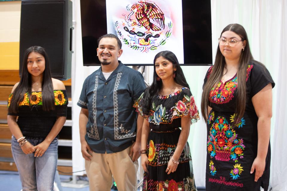 The Fiesta Topeka candidates this year are, from left, 15-year-old Gabriela Reyna Gutierrez Flores, 17-year-old Esteban Tetuan, 17-year-old Kimberlee Anahi Lara-Rodriguez and 16-year-old Julissa Hughes Martinez.