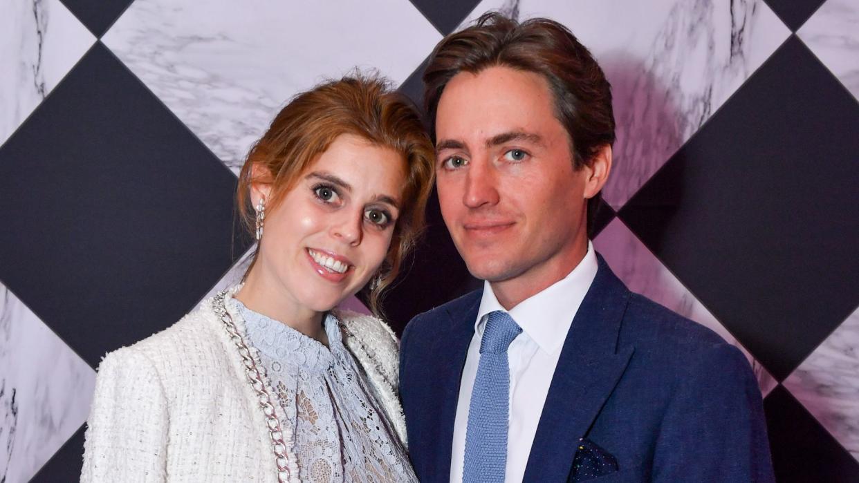 Princess Beatrice of York and Edoardo Mapelli Mozzi attend the Art Of Wishes Gala 2023 at The OWO Raffles Hotel on October 9, 2023 in London, England