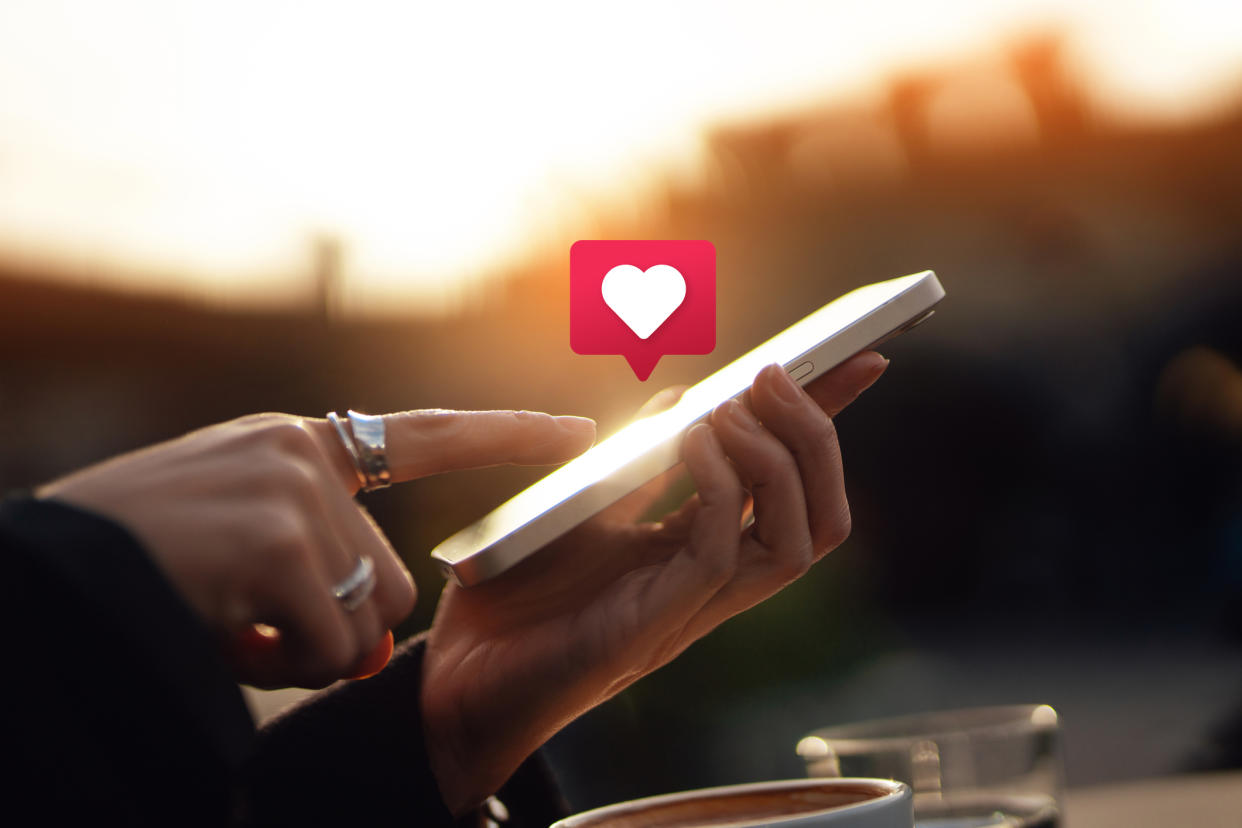 Woman on a dating app. (Getty Images)