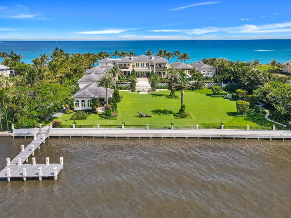 A estate built by Dr. Ernst A. Langner and his wife, Nataly, at 1840 S. Ocean Blvd. set a Palm Beach ocean-to-lake price record when it sold in June for a recorded $109.625 million. Broker Lawrence Moens of Lawrence A. Moens associates represented both sides.