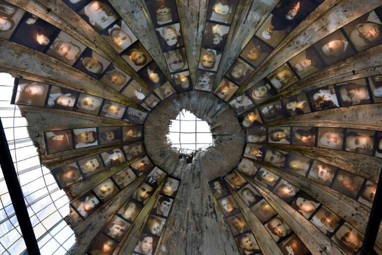 The entrance to a secret tunnel in Tirana which has been converted into a museum illustrating the political persecution of some 100,000 Albanians during the communist regime