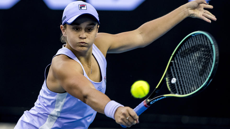 Ash Barty, pictured here in action during the third round of the Australian Open.