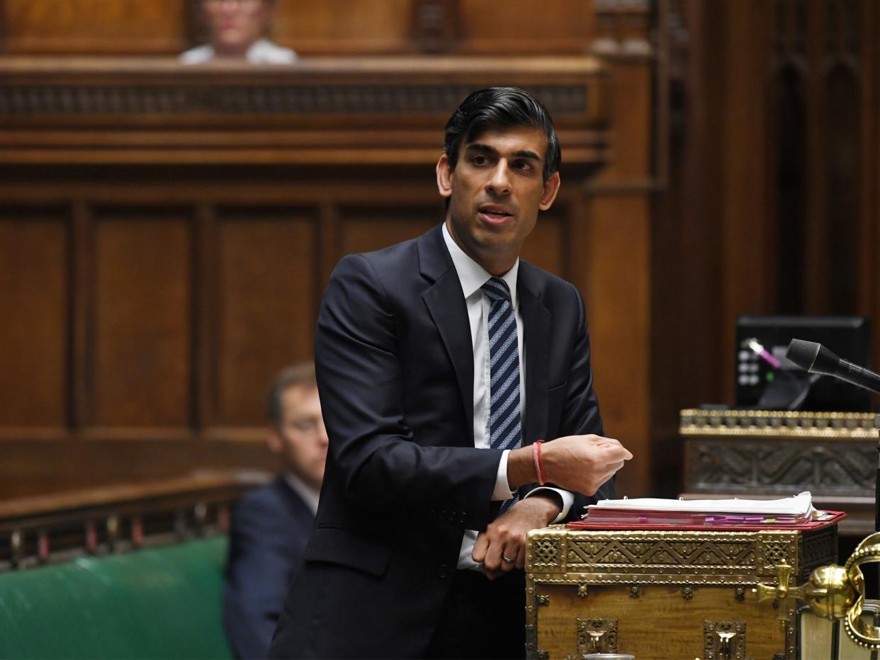 Britain’s Chancellor of the Exchequer Rishi Sunak announced yesterday government tier 2 business and worker support  (Reuters)