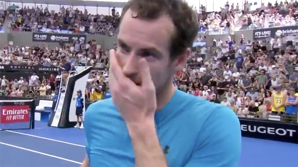 Andy Murray was clearly emotional. Image: WWOS