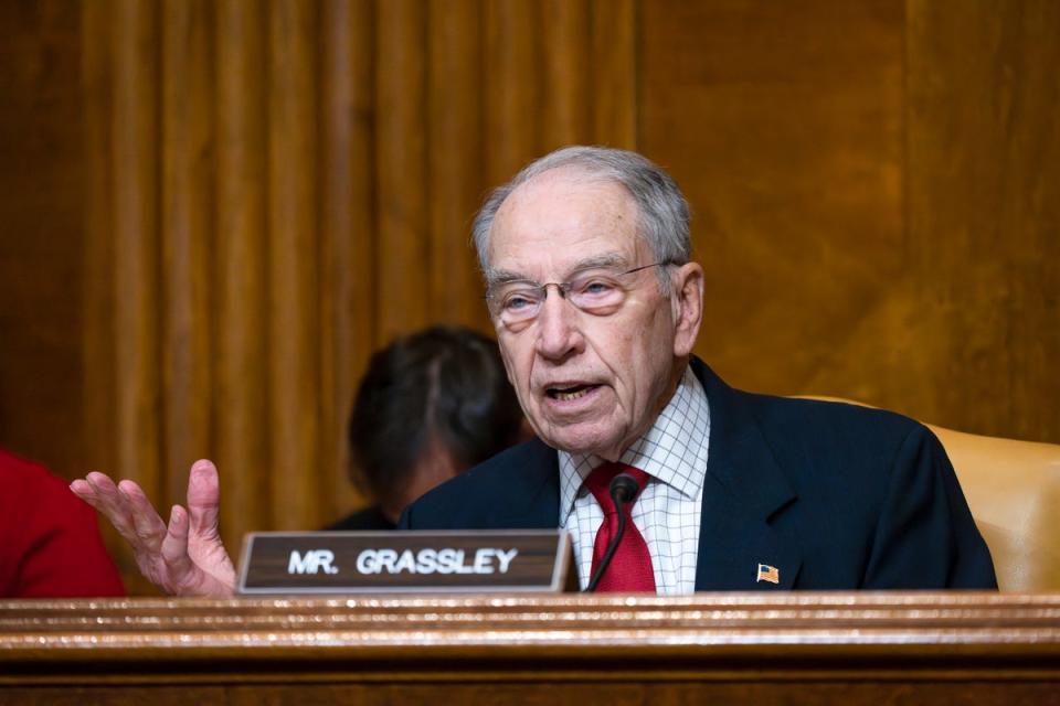 Sen. Chuck Grassley. (Copyright 2023 The Associated Press. All rights reserved.)