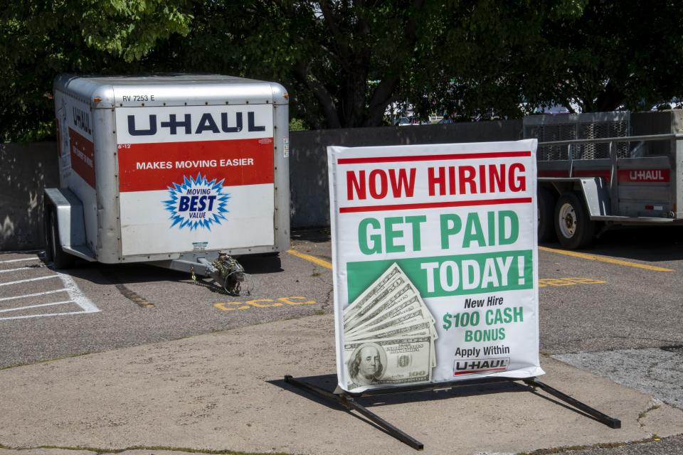 New data shows the median year-over-year pay increase for job switchers was 10% in March, the highest rate of growth since July 2023. (Photo by: Michael Siluk/UCG/Universal Images Group via Getty Images)