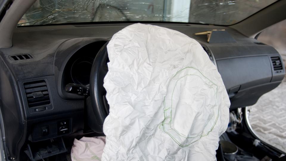 Airbag after an accident