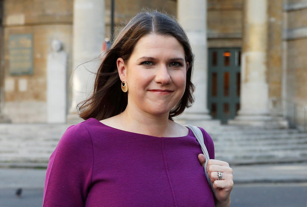 Britain's Liberal Democrats leader Jo Swinson leaves BBC studios in London, Britain, September 15, 2019. REUTERS/Peter Nicholls