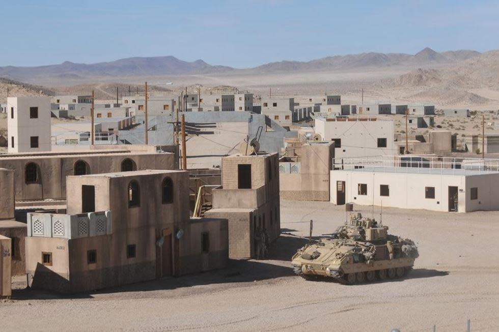 Training grounds at the Fort Irwin National Training Center in an undated photo.