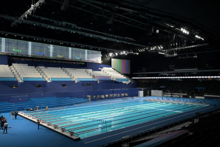 La sede de las pruebas de natación de los Juegos Olímpicos de París, en Nanterre, al norte de la capital francesa, en una imagen del 15 de julio de 2024 (Bertrand Guay)