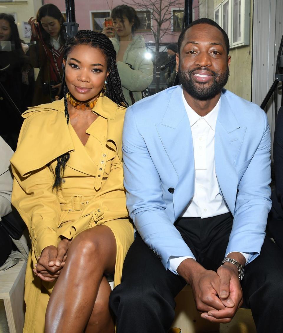 Gabrielle Union and Dwyane Wade attend the Lanvin Menswear Fall/Winter 2020-2021 show as part of Paris Fashion Week on January 19, 2020 in Paris, France. (Photo by Pascal Le Segretain/Getty Images)