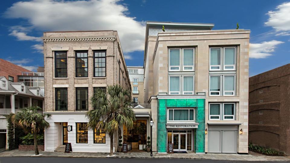 Exterior view of The Restoration Hotel in Charleston
