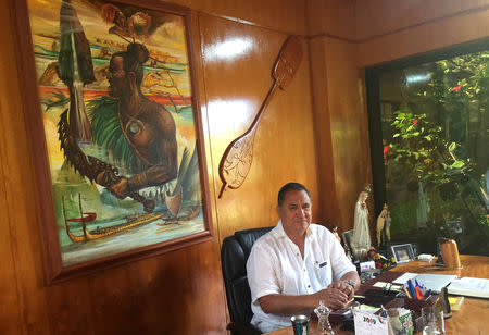 Mayor of Easter Island Pedro Edmunds Paoa, poses for a picture during an interview with Reuters at the Easter Island, Chile February 15, 2019. Picture taken February 15, 2019. REUTERS/Marion Giraldo