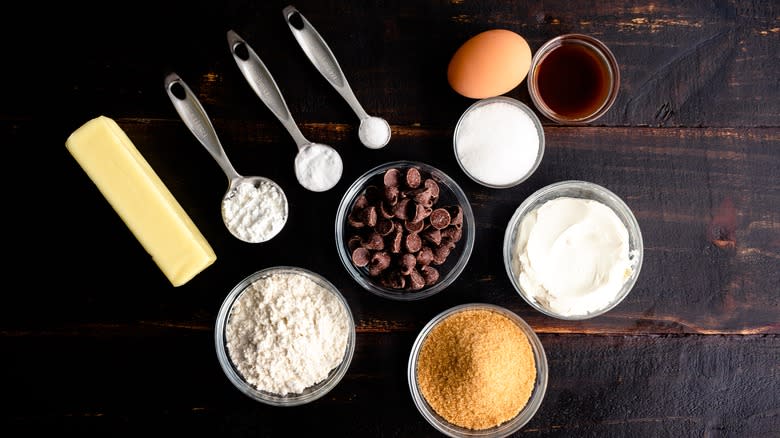 baking ingredients laid out