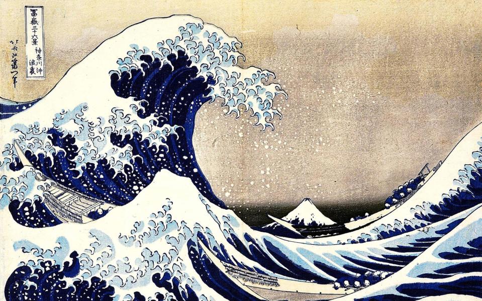 Katsushika Hokusai's iconic Great Wave - Credit: REX