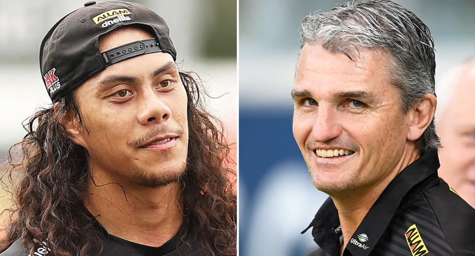 Pictured left Jarome Luai and right Ivan Cleary