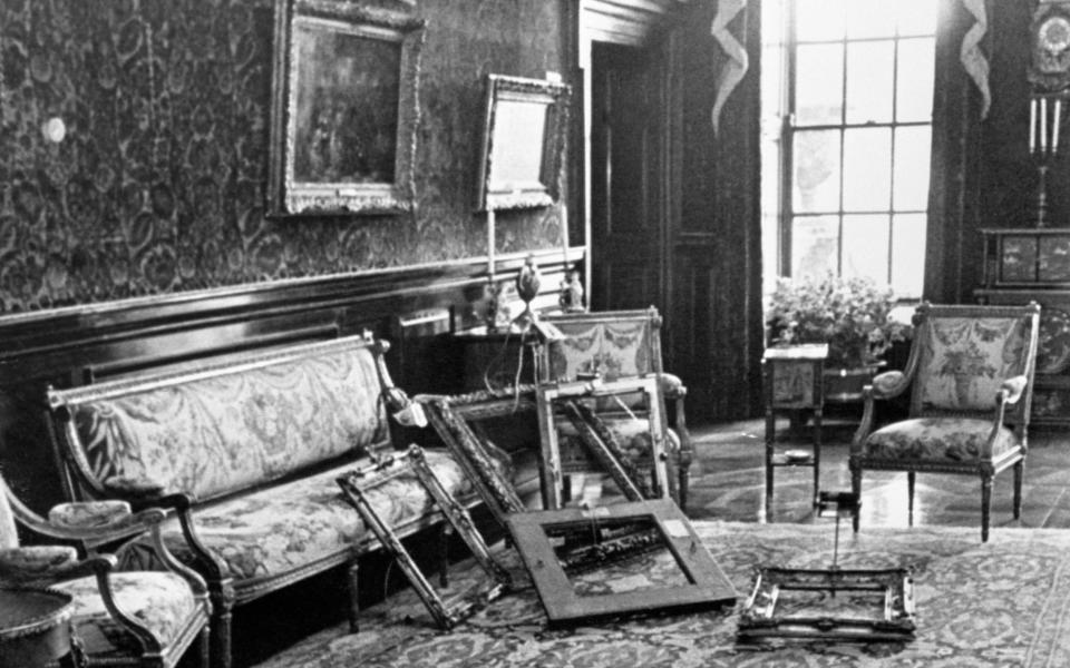 Ransacked room at Russborough House