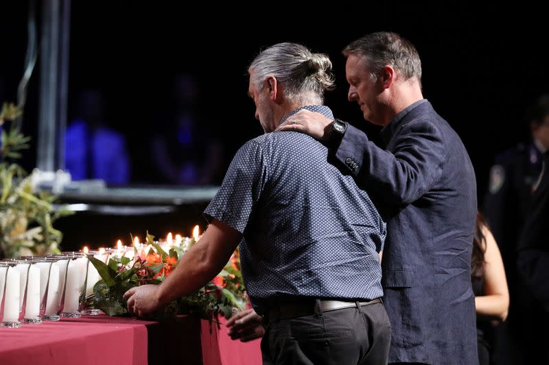 The loved ones of the victims of the Australian bushfires mourn the lives lost during a state memorial in Sydney