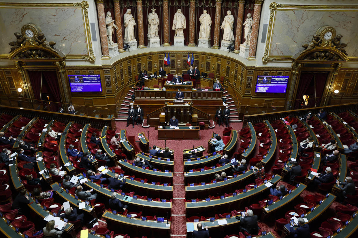 Hémicycle du Sénat photographié en 2020 (illustration)