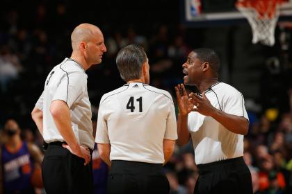 Referees  and the NBA have agreed to a new seven-year deal. (Getty)