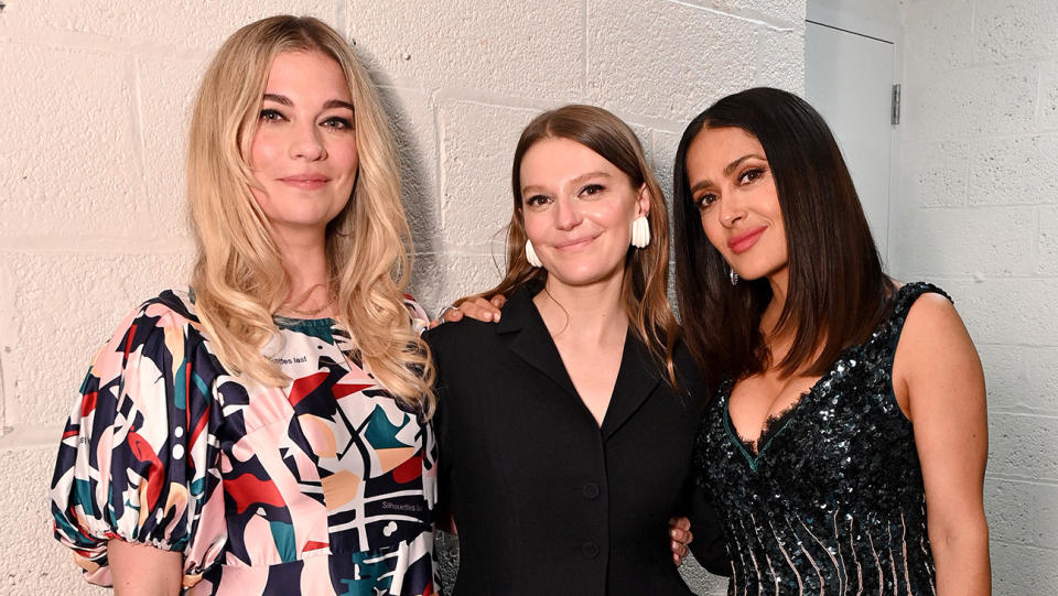 Annie Murphy, Ally Pankiw and Salma Hayek