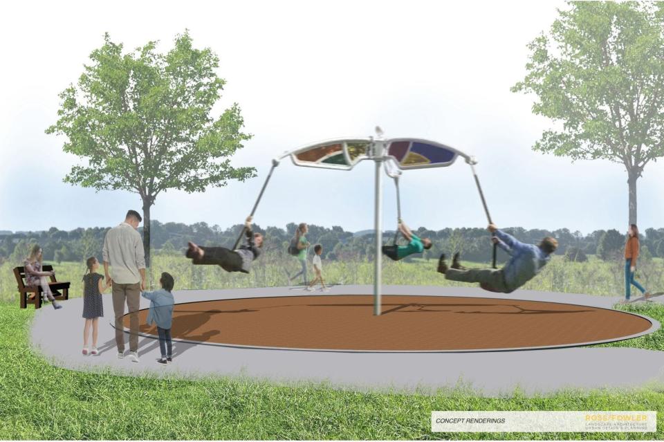 Rendering of the Intergenerational  Playspace planned for Beverly Park.