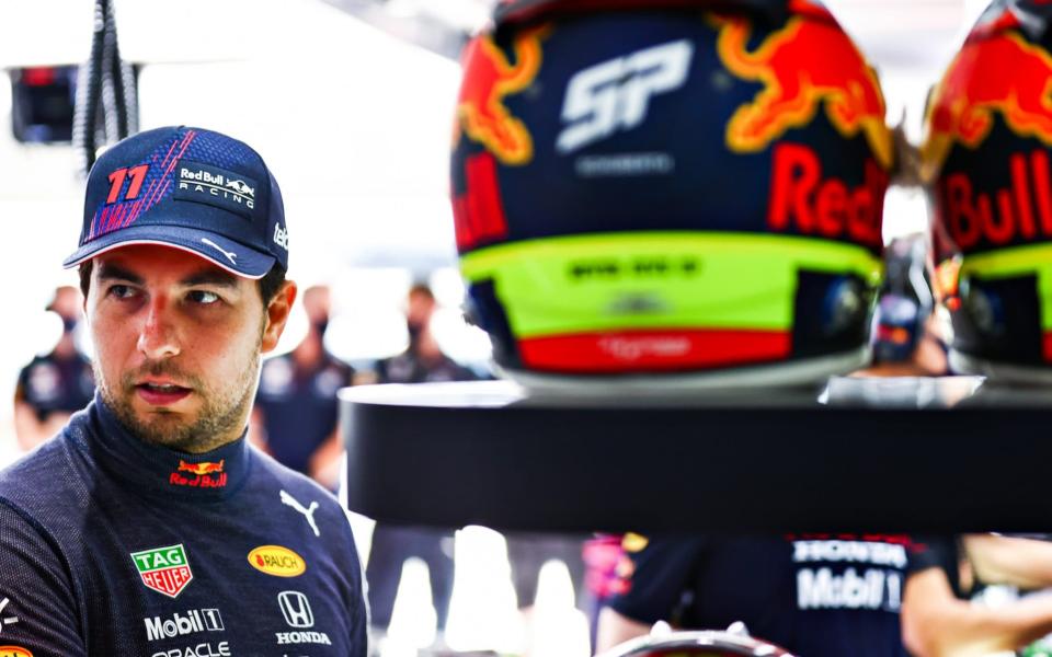 Sergio Perez of Mexico and Red Bull Racing prepares to drive in the garage during final practice ahead of the F1 Grand Prix of Qatar at Losail International Circuit on November 20, 2021 in Doha, Qatar - Getty Images Europe 