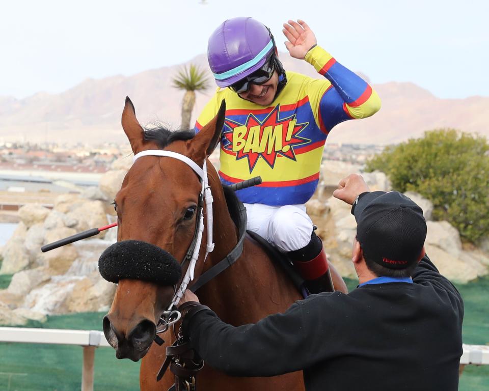 Bikini Time, who is owned by El Paso's Brian Mundell, won the New Mexico State Racing Commission Handicap on Sunday at Sunland Park Racetrack & Casino.