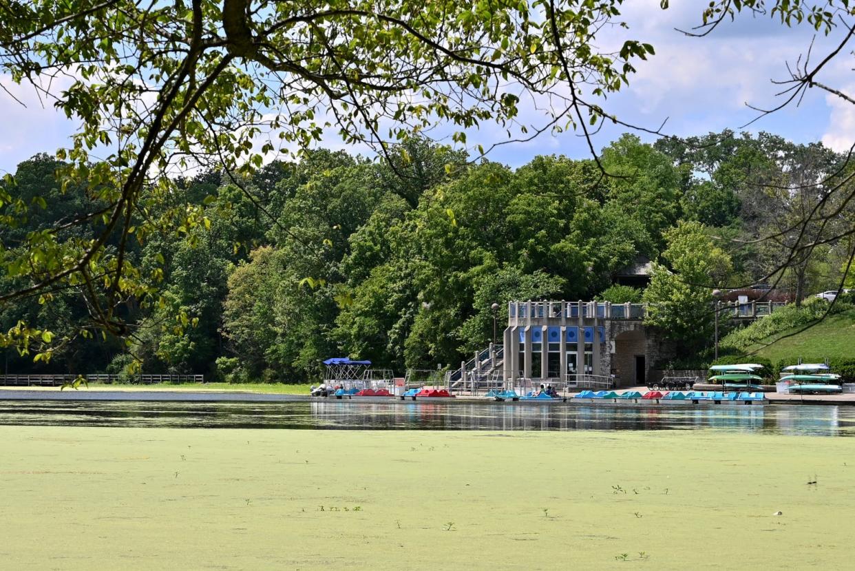 A general view of the boat house in Sharon Woods on Tuesday, August 3, 2021 in Sharonville, Ohio.