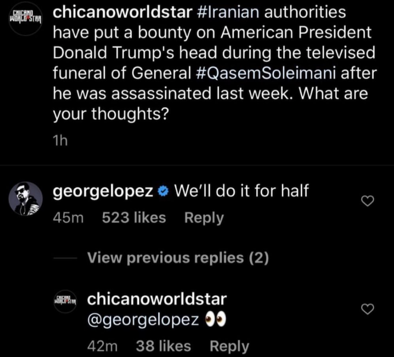 george lopez joke trump assassination secret service Secret Service to visit George Lopez following Trump assassination joke