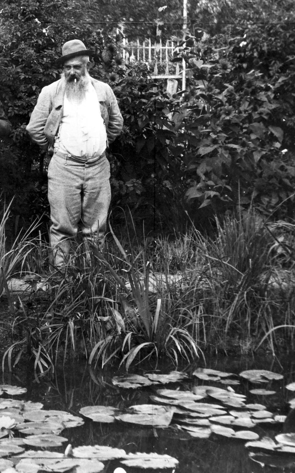 Monet at his gardens in Giverny