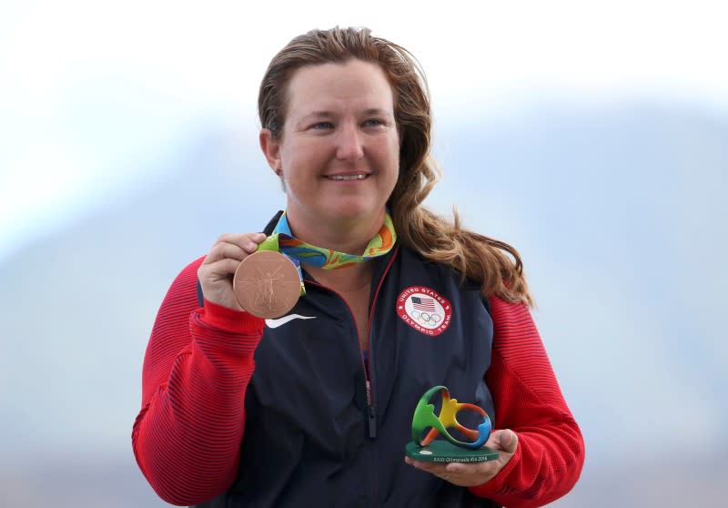 Kim Rhode won a medal for the sixth straight Olympics. (Reuters)