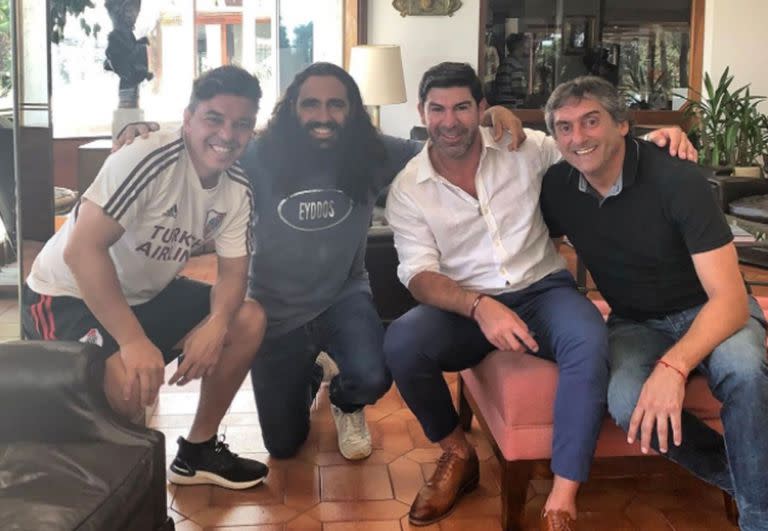 Juan Pablo Sorín, junto a Marcelo Gallardo, Marcelo Salas y Enzo Francescoli, las "leyendas" de River